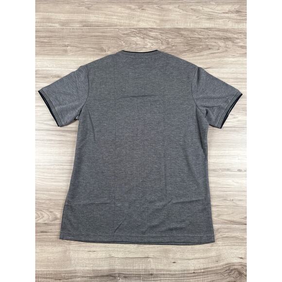 Fairlane Phillip Double-Faced Pique Ribbed Crew T-Shirt Grey Medium - Picture 2 of 6